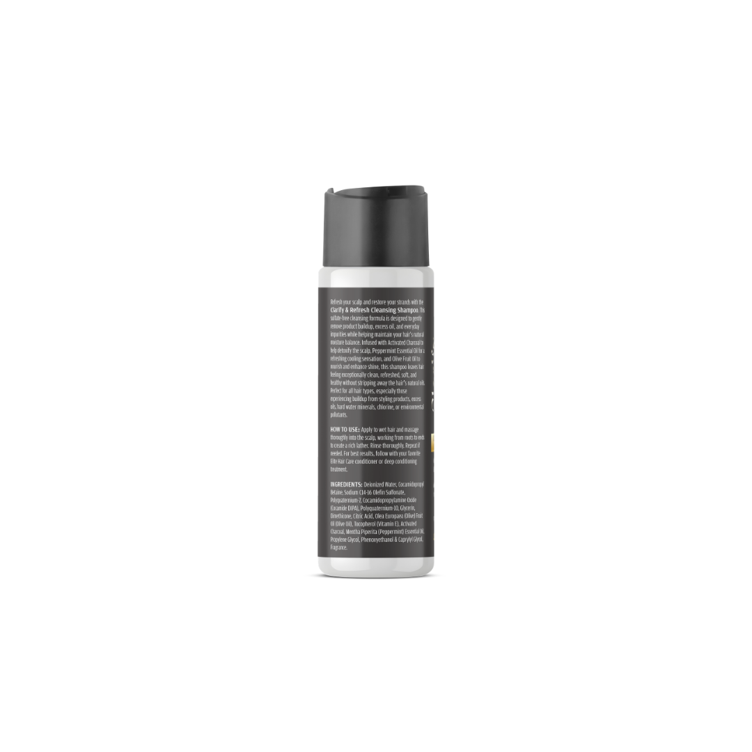 Clarify & Refresh Sulfate Free Activated Charcoal Shampoo With Peppermint Essential Oil & Olive Fruit Oil