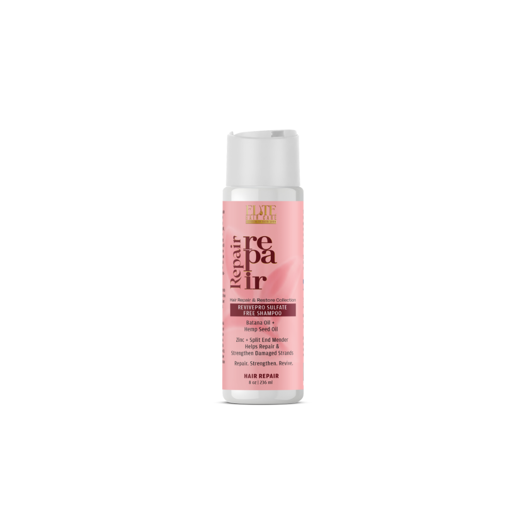 Hair Repair & Restoration 2.0 Revive Pro Sulfate-Free Shampoo With Batana Oil, Hemp Seed Oil, Zinc, and Split End Mender