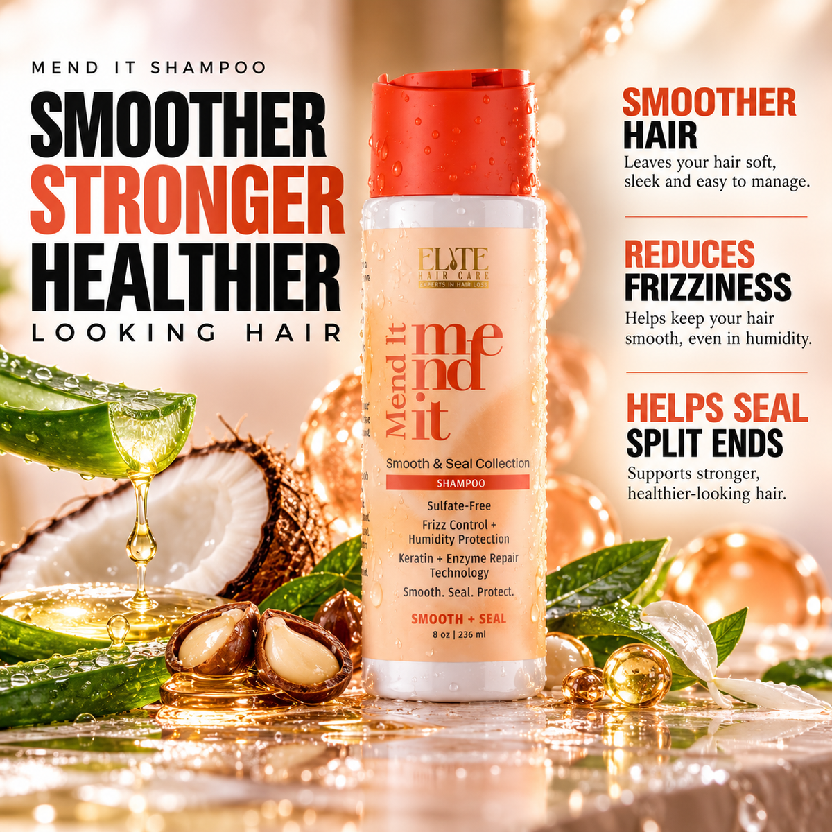Mend It Smooth & Seal Sulfate-Free Shampoo