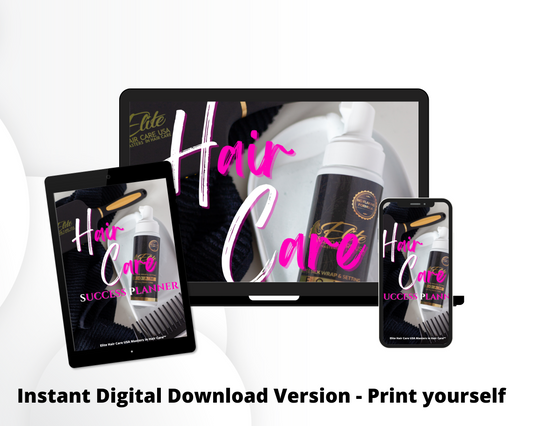 DIGITAL DOWNLOAD Exclusive Hardcover Hair Care Success Planner (INSTANT DOWNLOAD)
